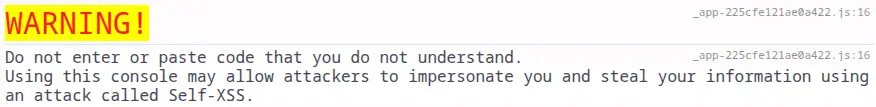 Snapchat's console messages