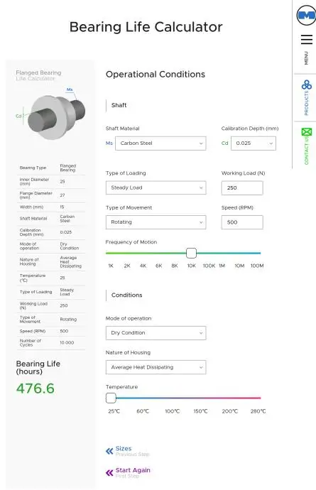 A screenshot of technymon.com website calculator